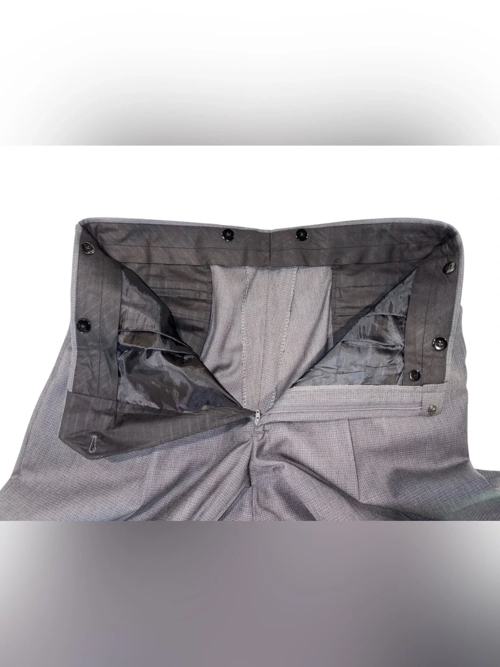 Vtg 60s 70s Hart Schaffner & Marx Suit Grey Fine Australian Wool 2 Pc 43L 36x30